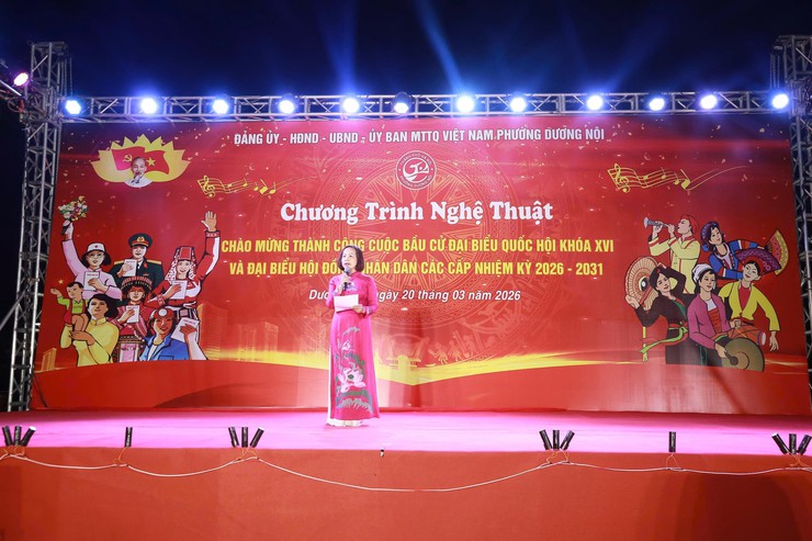 Phường Dương Nội: Đêm nghệ thuật rực rỡ sắc màu mừng thành công bầu cử, lan tỏa khí thế đoàn kết