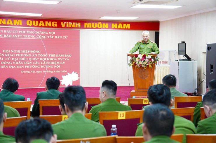 Phường Dương Nội triển khai đồng bộ phương án bảo đảm an ninh, an toàn phục vụ bầu cử