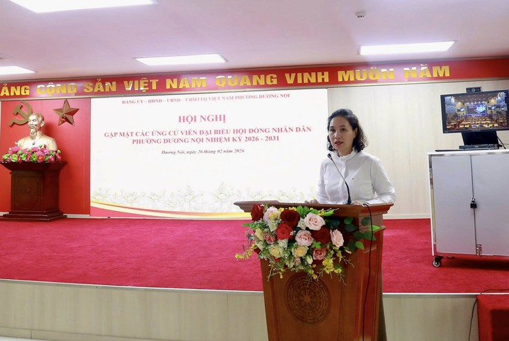 Phường Dương Nội gặp mặt ứng cử viên đại biểu HĐND nhiệm kỳ 2026 - 2031