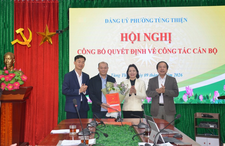 Phường Tùng Thiện kiện toàn Ban Thường vụ Đảng ủy nhiệm kỳ 2025–2030