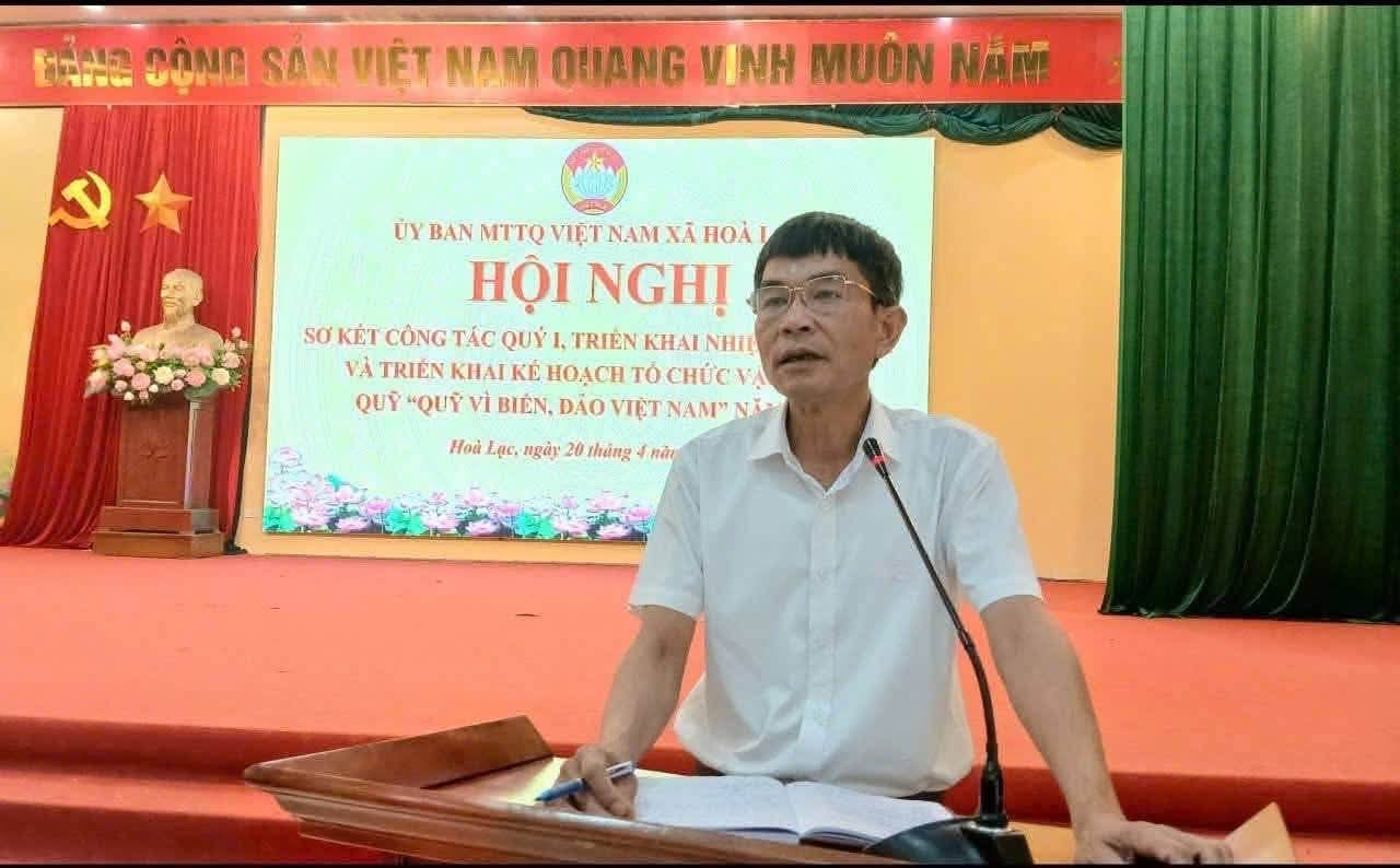 Xã Hòa Lạc phát động ủng hộ Quỹ “Vì biển, đảo Việt Nam”, củng cố khối đại đoàn kết toàn dân