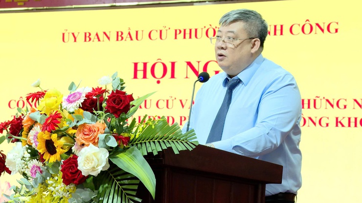 Phường Định Công công bố kết quả bầu cử HĐND khóa II: Tỷ lệ cử tri gần tuyệt đối, bảo đảm cơ cấu, thành phần