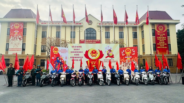 Phường Định Công tuyên truyền lưu động, tạo khí thế sôi nổi trước ngày bầu cử 15-3-2026