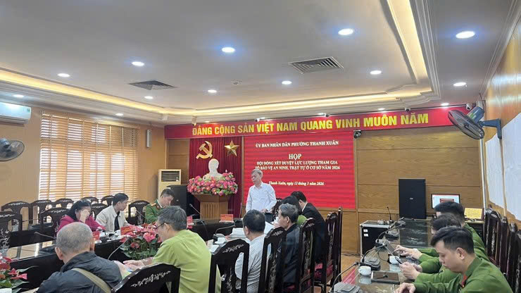 Phường Thanh Xuân kiện toàn lực lượng bảo vệ an ninh, trật tự cơ sở, bảo đảm tiêu chuẩn, công khai, minh bạch