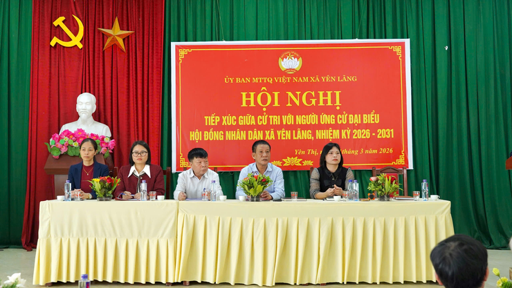 Xã Yên Lãng hoàn thành phần lớn hội nghị tiếp xúc cử tri vận động bầu cử trước thời hạn
