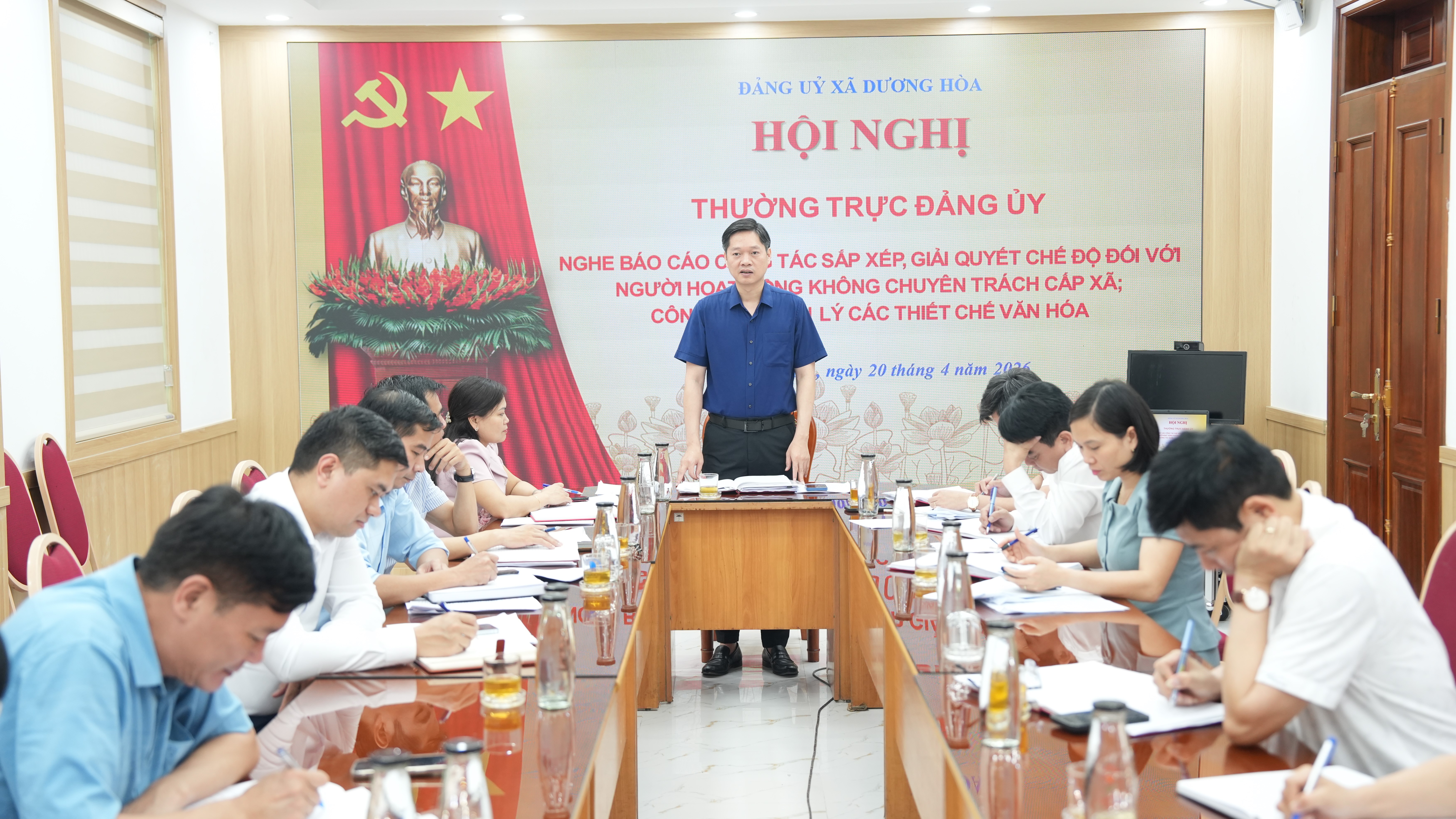 Xã Dương Hoà siết chặt quản lý thiết chế văn hoá, đồng thời rà soát, giải quyết chế độ cán bộ không chuyên trách