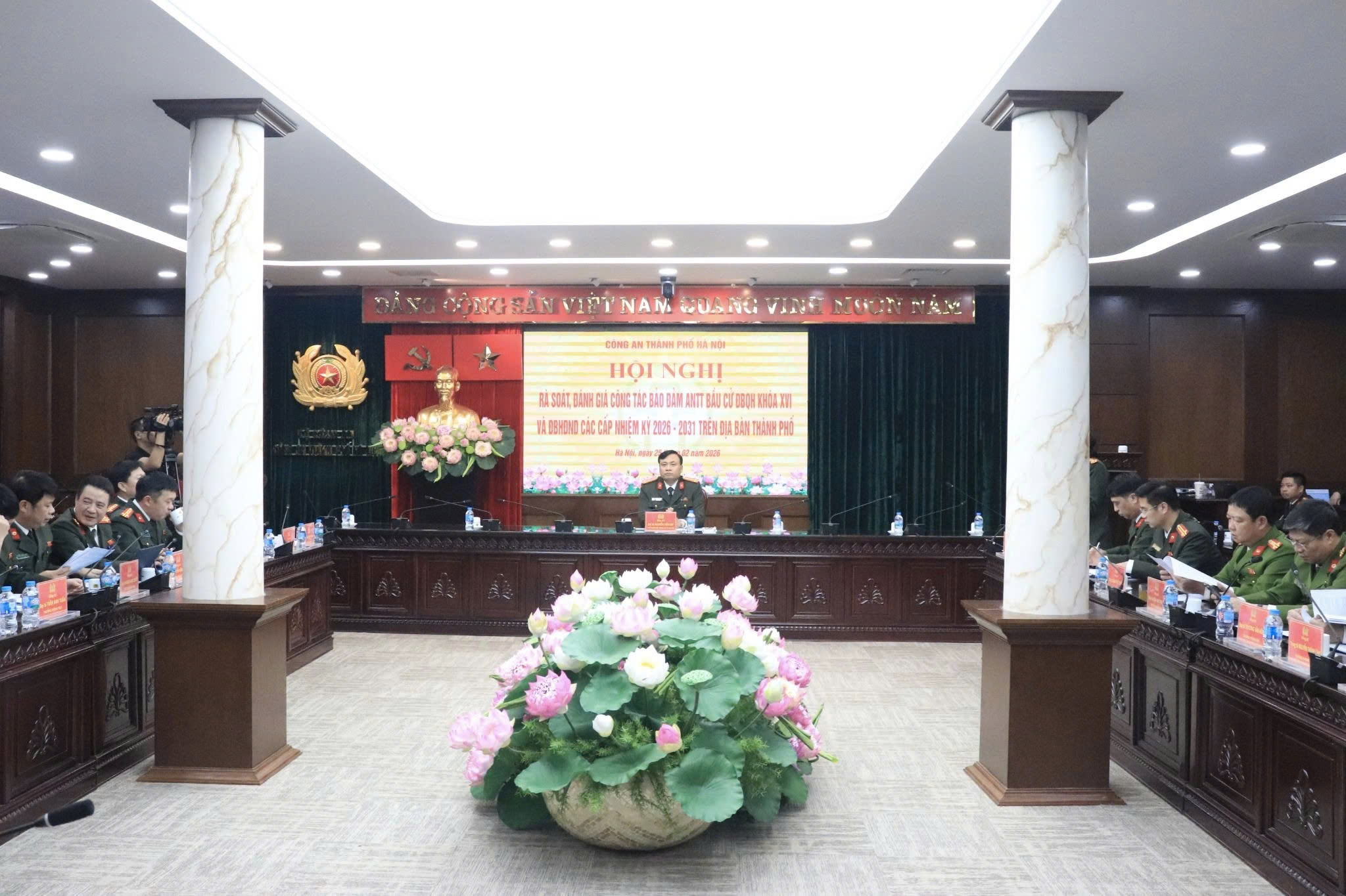 Công an thành phố Hà Nội siết chặt các phương án bảo đảm an ninh, an toàn phục vụ bầu cử năm 2026