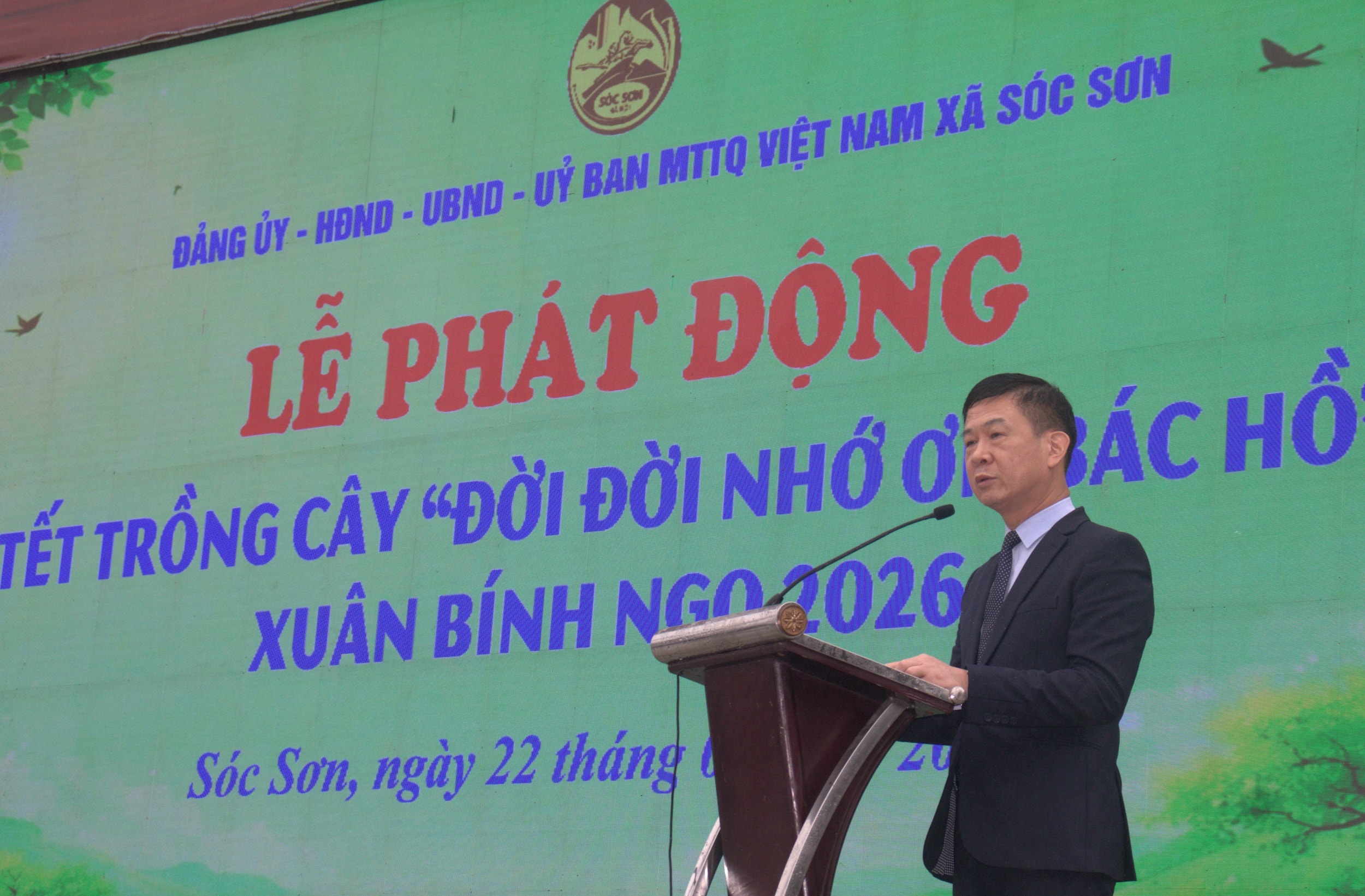 Xã Sóc Sơn phát động Tết trồng cây tại đền Sóc, lan tỏa quyết tâm xây dựng môi trường sinh thái xanh, bền vững