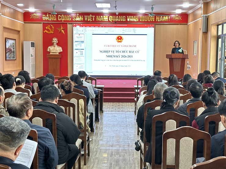 Xã Đại Thanh tập huấn nghiệp vụ cho 31 tổ bầu cử, sẵn sàng cho ngày hội toàn dân