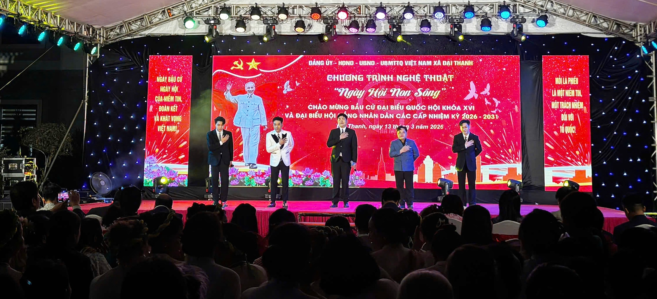 Xã Đại Thanh lan tỏa khí thế ngày hội bầu cử qua đêm nghệ thuật “Ngày hội non sông”