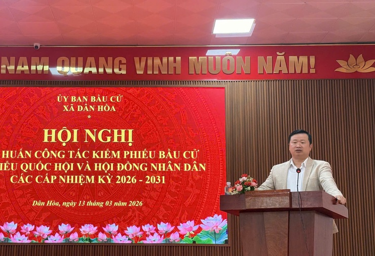 Xã Dân Hòa chuẩn hóa quy trình kiểm phiếu, bảo đảm minh bạch cho ngày bầu cử 2026-2031
