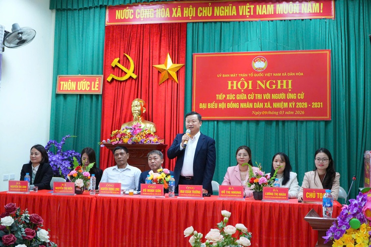 Cử tri thôn Ước Lễ (xã Dân Hoà) gửi gắm kỳ vọng vào các ứng cử viên đại biểu HĐND xã Dân Hòa