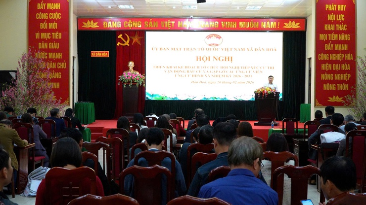 Xã Dân Hòa triển khai kế hoạch tổ chức hội nghị tiếp xúc cử tri phục vụ vận động bầu cử