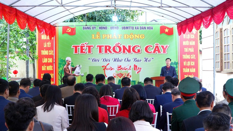 Xã Dân Hòa phát động “Tết trồng cây đời đời nhớ ơn Bác Hồ” Xuân Bính Ngọ 2026 tại Nhà lưu niệm Bác Hồ thôn Xuyên Dương