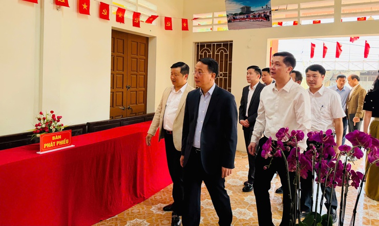 Trưởng Ban Nội chính Thành uỷ kiểm tra công tác bầu cử tại xã Dân Hòa, yêu cầu hoàn thiện toàn diện các điều kiện trước ngày 15-3