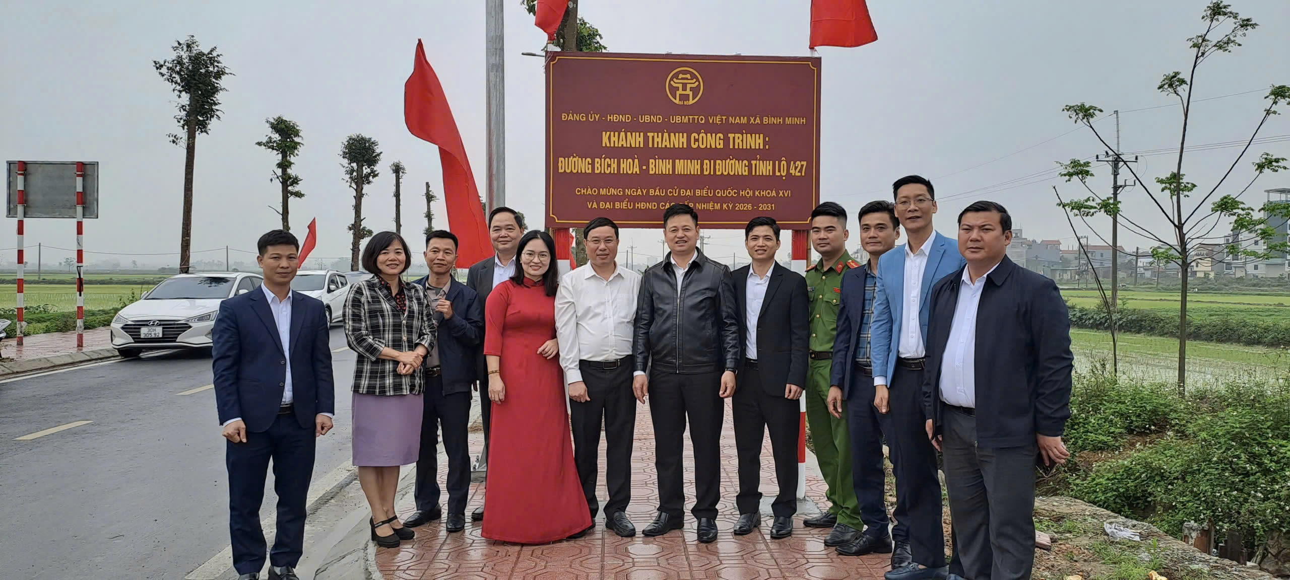 Xã Bình Minh khánh thành, khởi công loạt công trình hạ tầng hơn 163 tỷ đồng chào mừng ngày hội bầu cử