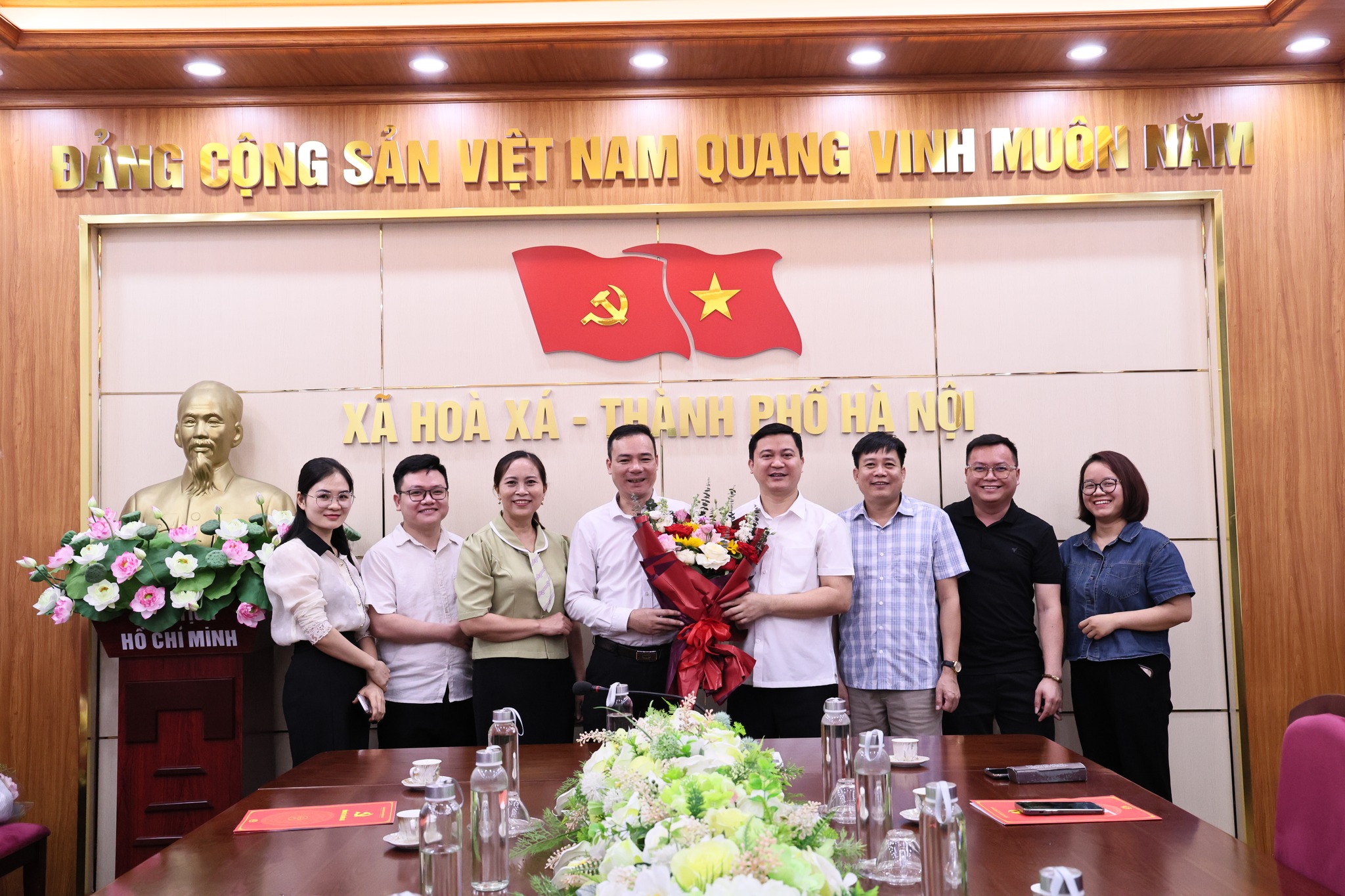 Xã Hòa Xá kiện toàn đội ngũ cán bộ: Công bố, trao quyết định bổ nhiệm các chức danh chủ chốt
