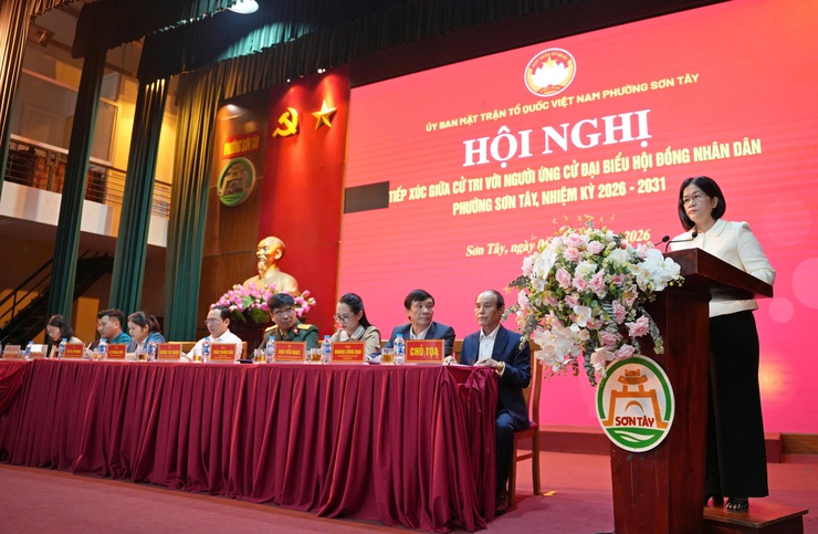 Phường Sơn Tây đối thoại dân chủ với cử tri tại đơn vị bầu cử số 3 trước ngày hội lớn của toàn dân