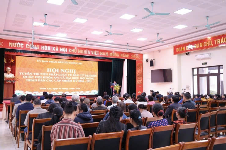 Xã Thiên Lộc tăng cường tuyên truyền pháp luật bầu cử, nâng cao nhận thức cho cử tri trước ngày hội lớn