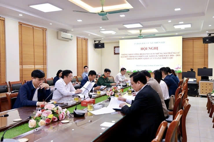 Xã Thiên Lộc công bố danh sách chính thức người ứng cử đại biểu HĐND xã khóa II, nhiệm kỳ 2026-2031