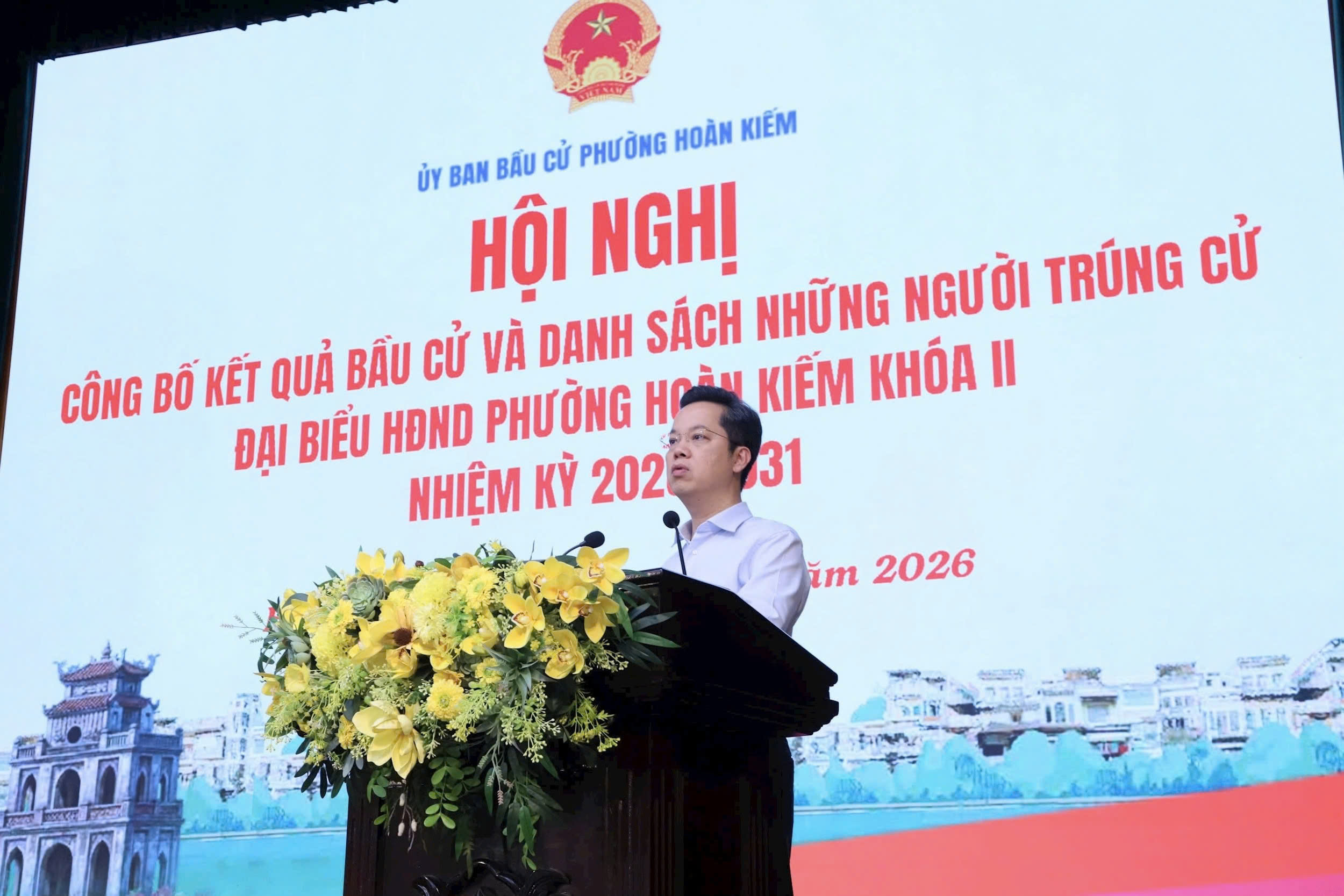 Phường Hoàn Kiếm: Công bố kết quả bầu cử HĐND khóa II, 28 đại biểu trúng cử với tỷ lệ cử tri tham gia trên 99%