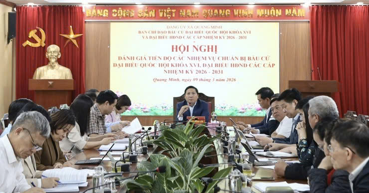 Xã Quang Minh rà soát toàn diện tiến độ chuẩn bị bầu cử, quyết tâm tổ chức thành công ngày hội toàn dân