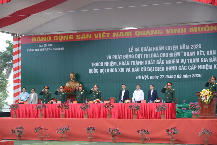 Lực lượng vũ trang xã Quảng Bị ra quân huấn luyện năm 2026 với khí thế quyết tâm cao