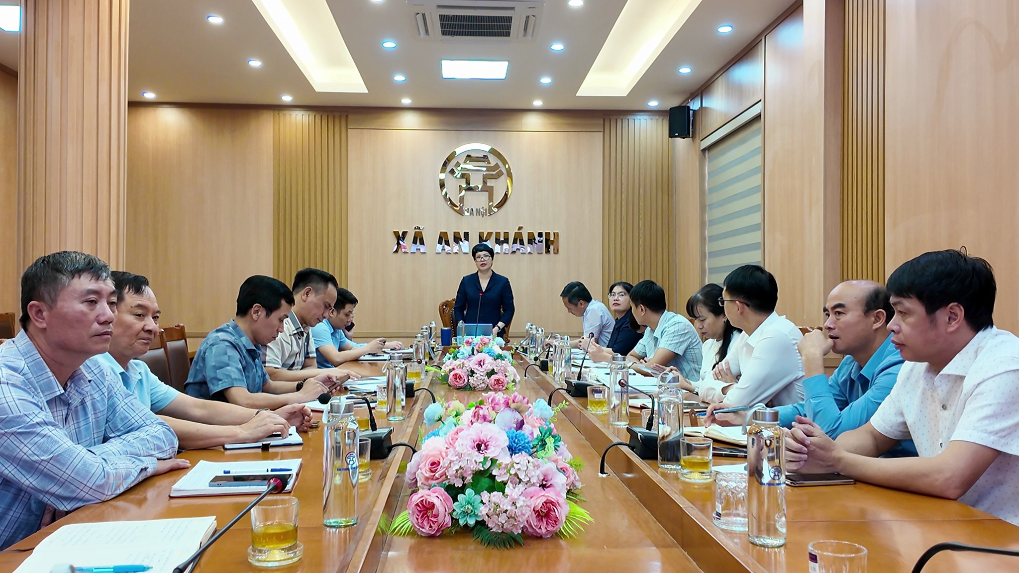 Đảng ủy xã An Khánh giao ban trực tiếp - trực tuyến, siết kỷ cương, thúc tiến độ nhiệm vụ tháng 5-2026