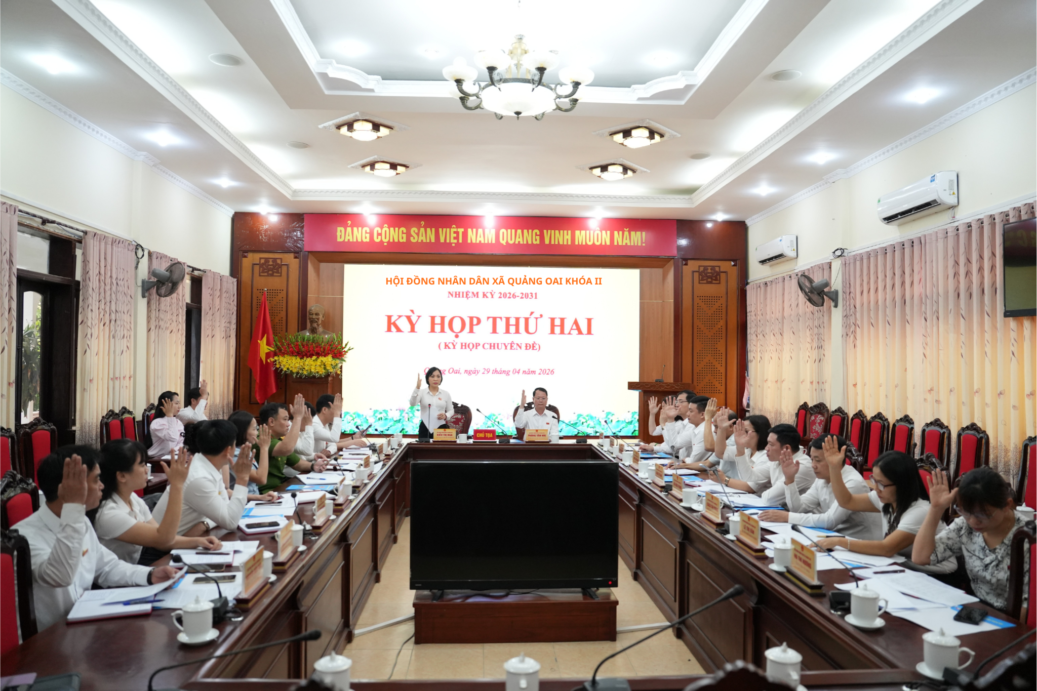 HĐND xã Quảng Oai khóa II hoàn thiện quy chế, tăng cường giám sát các lĩnh vực trọng tâm năm 2026