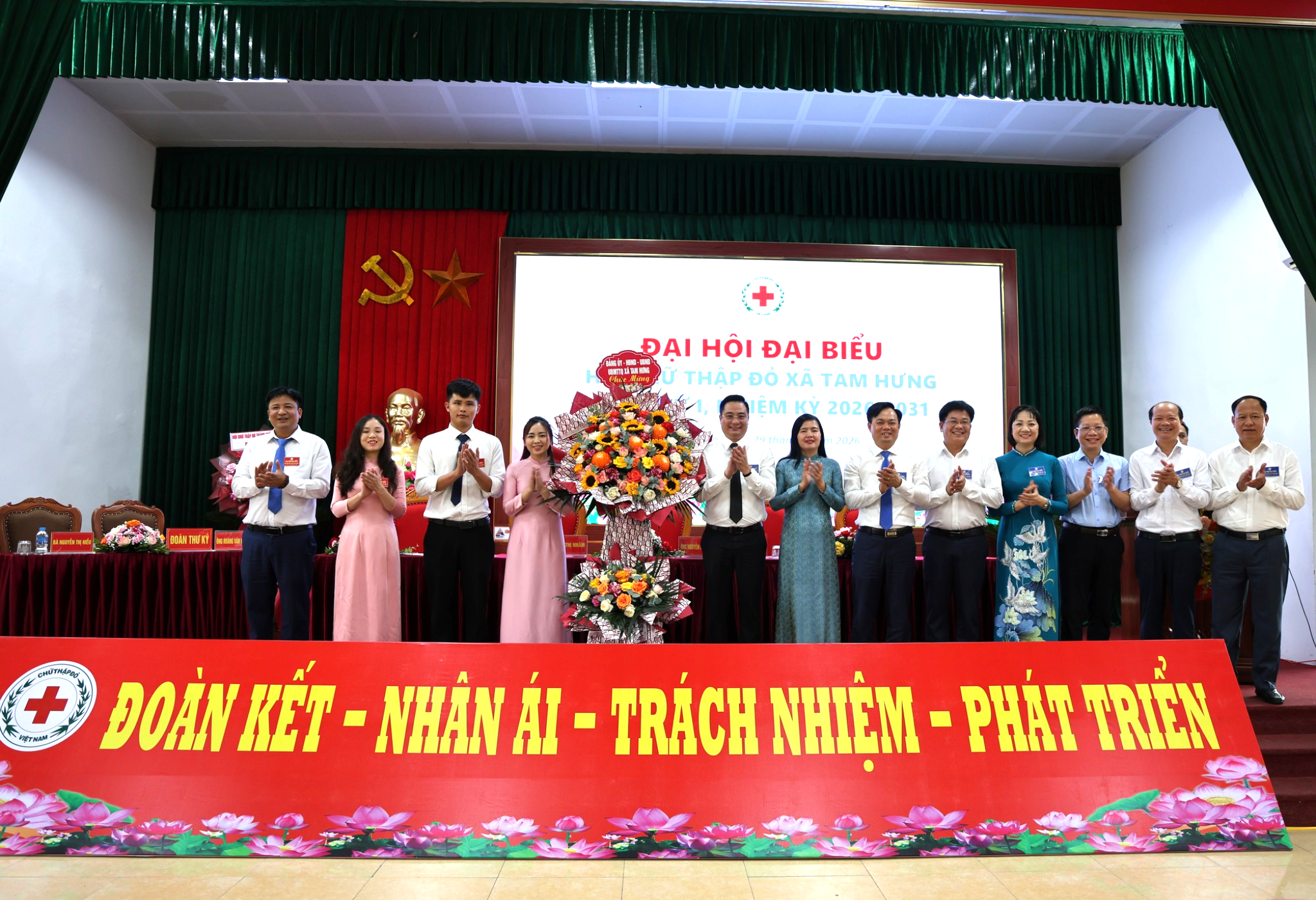 Xã Tam Hưng kiện toàn tổ chức Hội Chữ thập đỏ, mở rộng phong trào nhân đạo nhiệm kỳ 2026-2031