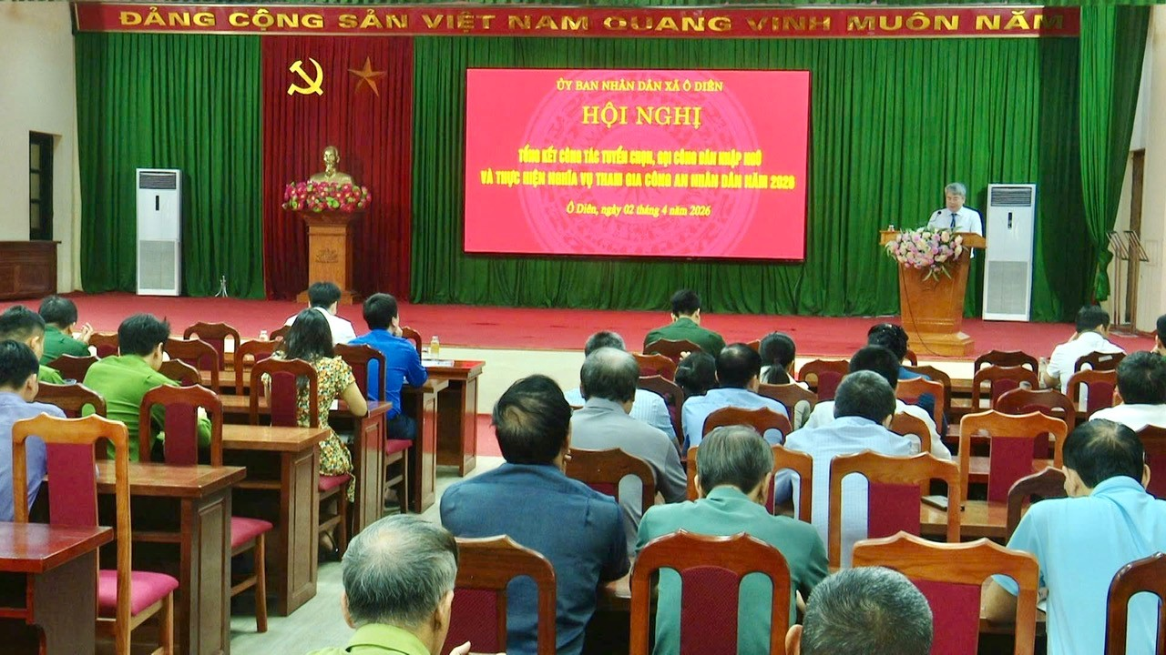 UBND xã Ô Diên hoàn thành 100% chỉ tiêu tuyển quân năm 2026, quyết tâm nâng cao chất lượng công tác năm 2027