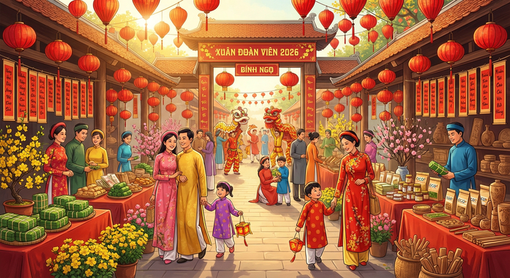 “Xuân Đoàn Viên”: Không gian trưng bày kết nối văn hóa - thương mại, lan tỏa sắc xuân Thủ đô