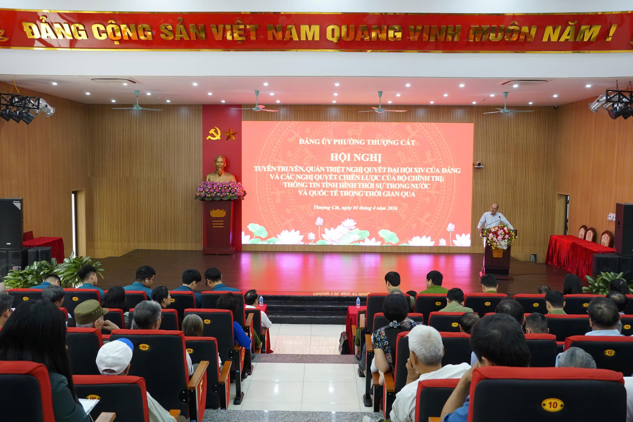 Phường Thượng Cát quán triệt Nghị quyết Đại hội XIV, tạo thống nhất nhận thức trong toàn hệ thống chính trị