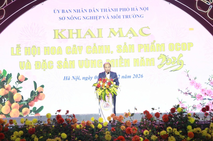 Khai mạc Lễ hội hoa, cây cảnh và OCOP 2026: Tôn vinh nông nghiệp Thủ đô, lan tỏa giá trị Tết Việt