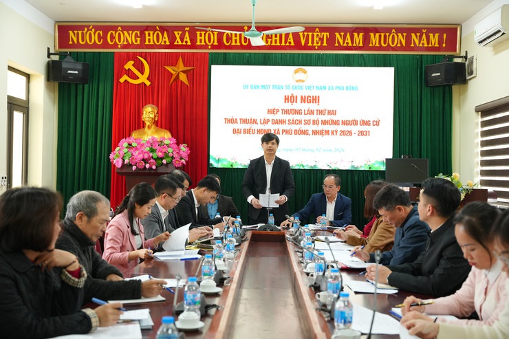 Xã Phù Đổng hoàn tất hiệp thương lần hai, thống nhất danh sách sơ bộ 58 người ứng cử đại biểu HĐND nhiệm kỳ 2026–2031