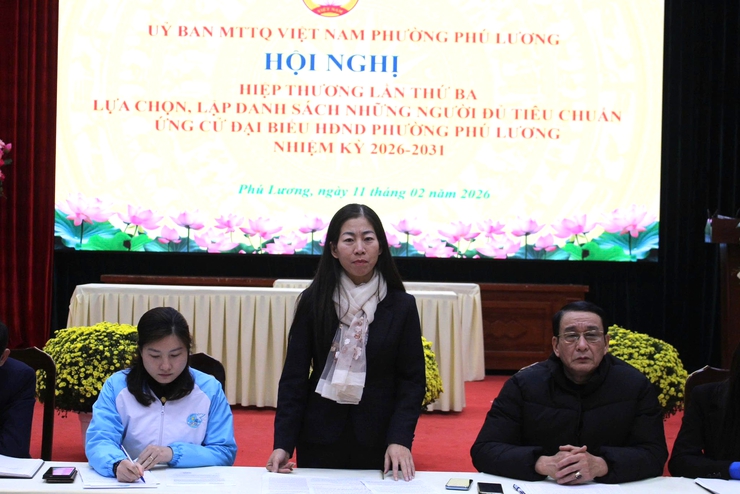 Phường Phú Lương hoàn tất hiệp thương lần ba, chốt danh sách 33 người ứng cử HĐND khóa II