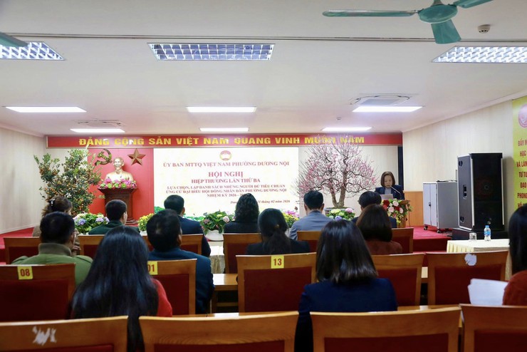 Phường Dương Nội hoàn tất hiệp thương lần ba, chốt 33 ứng cử viên đại biểu HĐND phường nhiệm kỳ 2026–2031