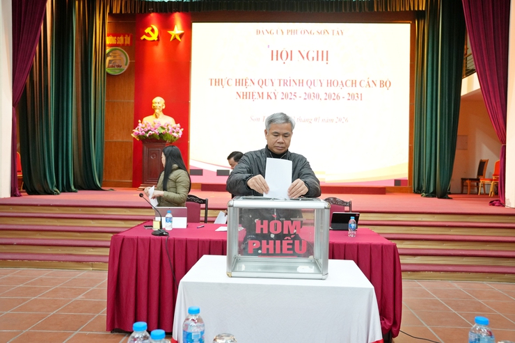 Phường Sơn Tây hoàn tất lấy phiếu quy hoạch cán bộ chủ chốt cho nhiệm kỳ mới
