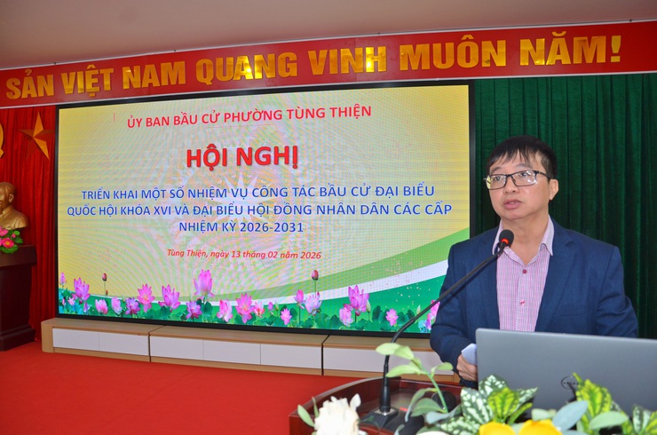 Phường Tùng Thiện triển khai đồng bộ nhiệm vụ bầu cử, siết chặt quản lý cử tri, bảo đảm tổ chức thành công ngày hội toàn dân