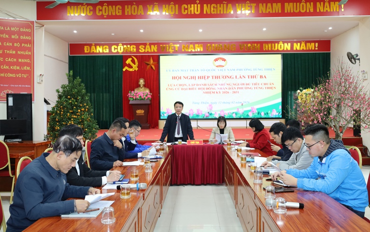 Phường Tùng Thiện hoàn tất hiệp thương, chốt danh sách 31 ứng cử viên đại biểu HĐND nhiệm kỳ 2026-2031