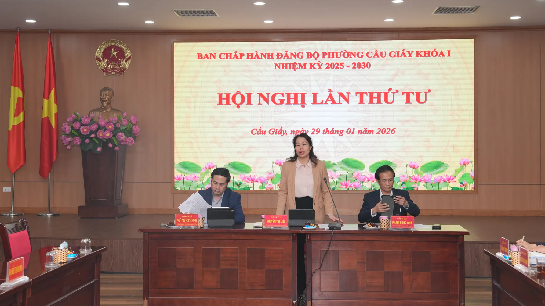 Đảng bộ phường Cầu Giấy xác lập trọng tâm hành động đầu năm: Tăng tốc triển khai dự án Vành đai 2.5, siết chặt công tác chuẩn bị bầu cử