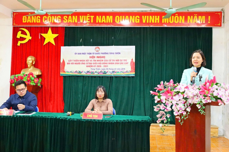 Phường Tùng Thiện hoàn thành lấy ý kiến cử tri, bảo đảm chặt chẽ quy trình hiệp thương bầu cử HĐND nhiệm kỳ 2026-2031