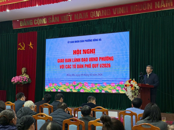 Phường Hồng Hà: Giao ban quý I-2026, triển khai đồng bộ nhiệm vụ trọng tâm từ cơ sở
