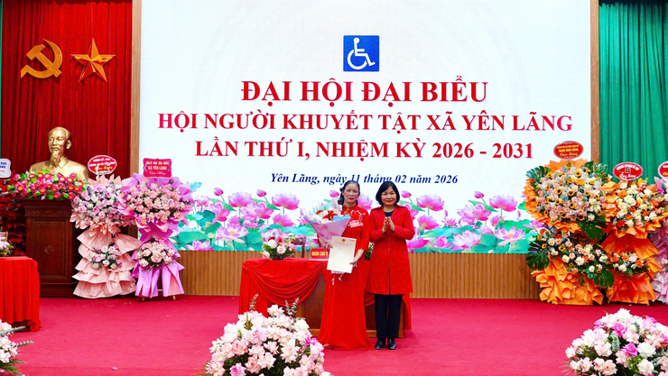 Xã Yên Lãng tổ chức Đại hội Hội Người khuyết tật lần thứ I, nhiệm kỳ 2026–2031