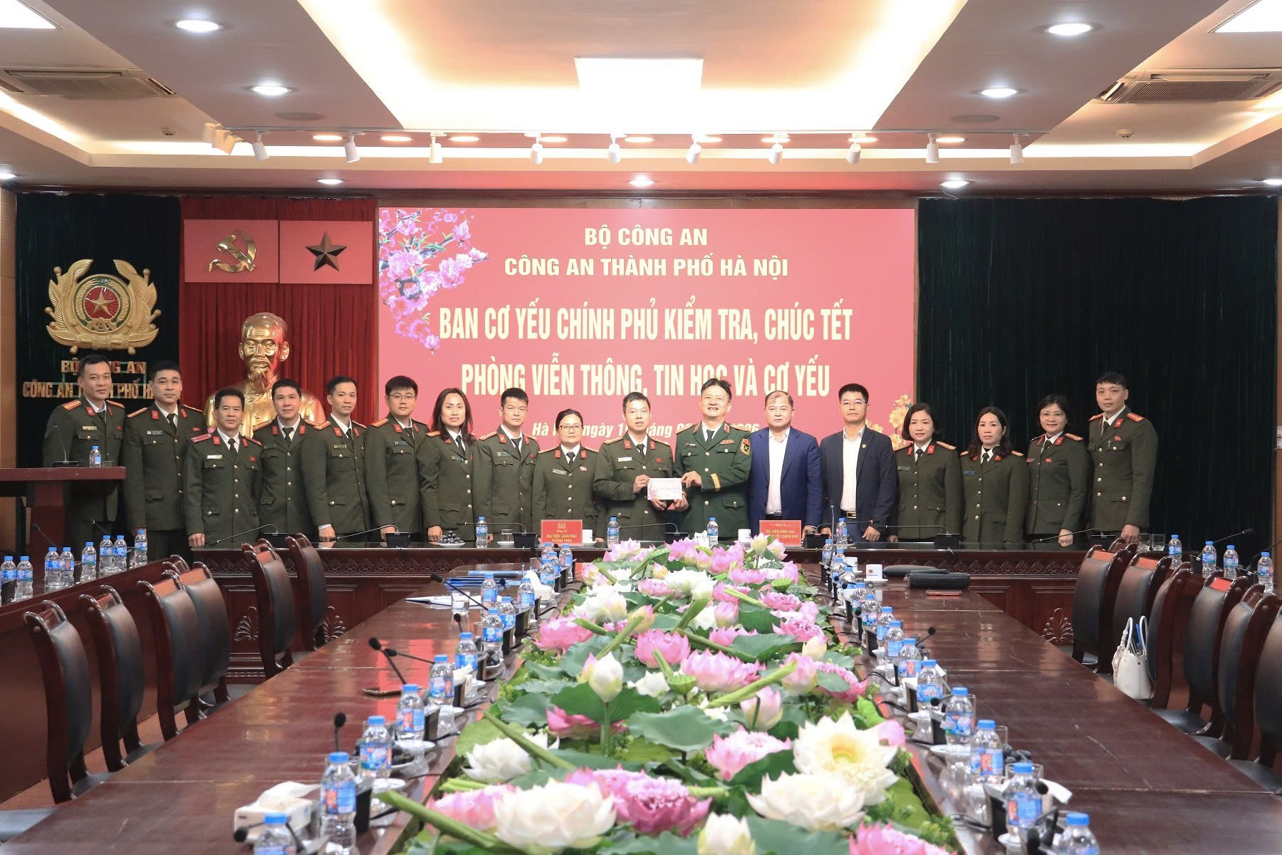 Ban Cơ yếu Chính phủ chúc Tết, động viên lực lượng cơ yếu Công an thành phố Hà Nội