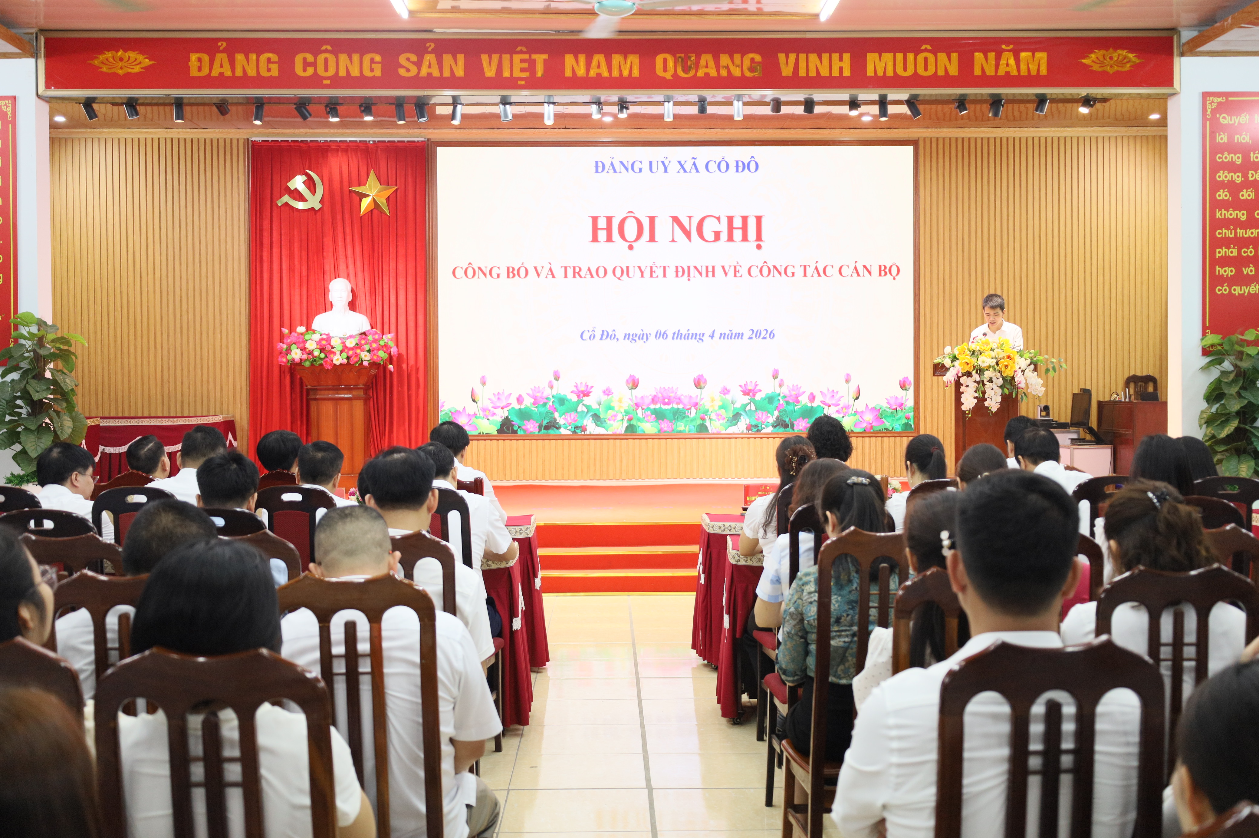 Xã Cổ Đô điều động, phân công cán bộ, củng cố bộ máy, nâng cao chất lượng công tác xây dựng Đảng và Mặt trận