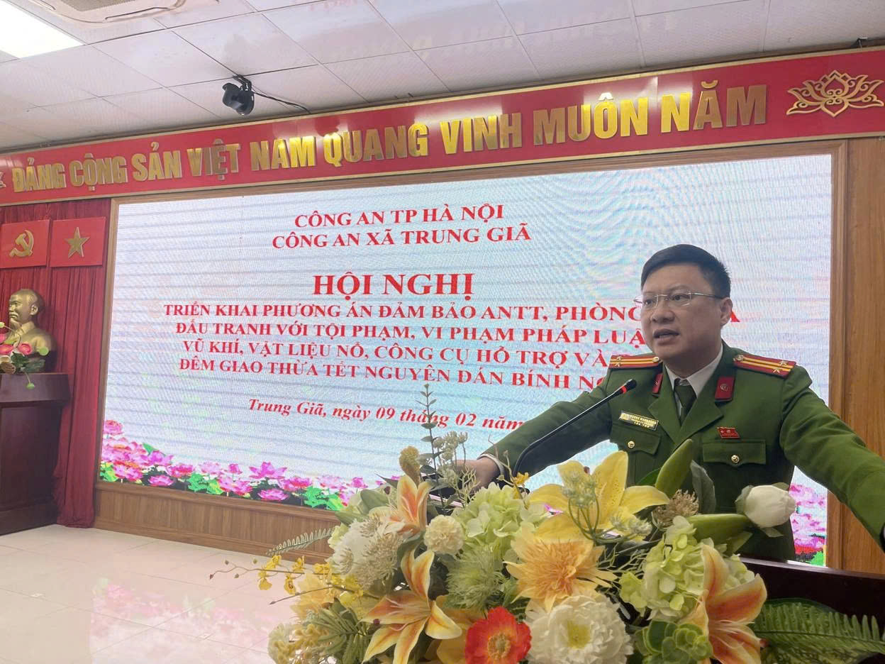 Xã Trung Giã: Công an xã siết chặt phương án bảo đảm an ninh trật tự đêm giao thừa Tết Bính Ngọ 2026