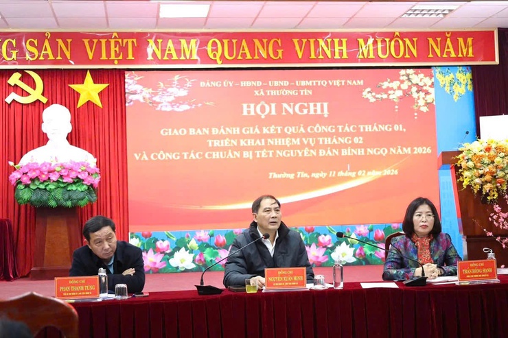 Xã Thường Tín giao ban đầu năm, siết nhiệm vụ phát triển và bảo đảm Tết an sinh, an toàn