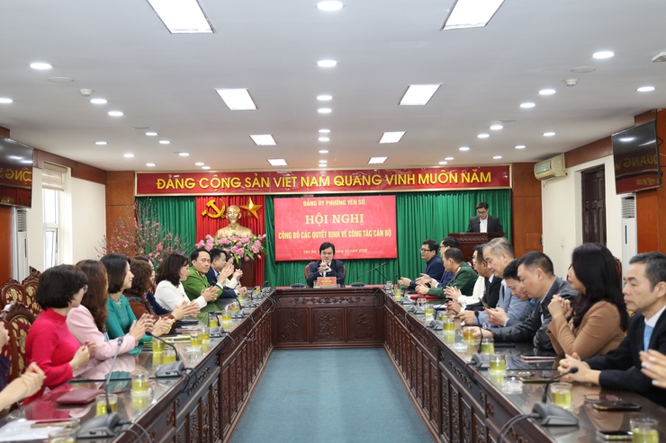 Phường Yên Sở kiện toàn nhân sự, củng cố bộ máy đáp ứng yêu cầu nhiệm vụ mới