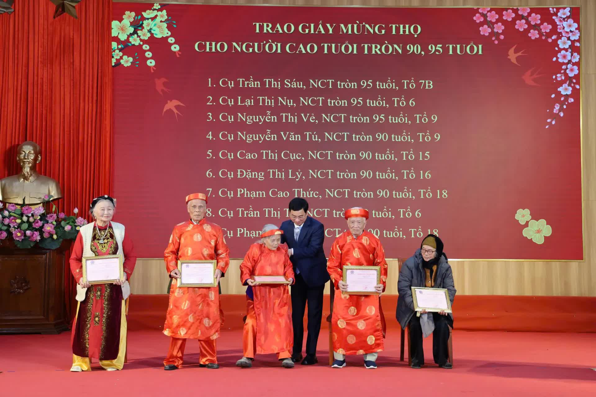 Phường Yên Sở trang trọng mừng thọ 186 người cao tuổi, lan tỏa đạo lý kính lão đầu Xuân Bính Ngọ